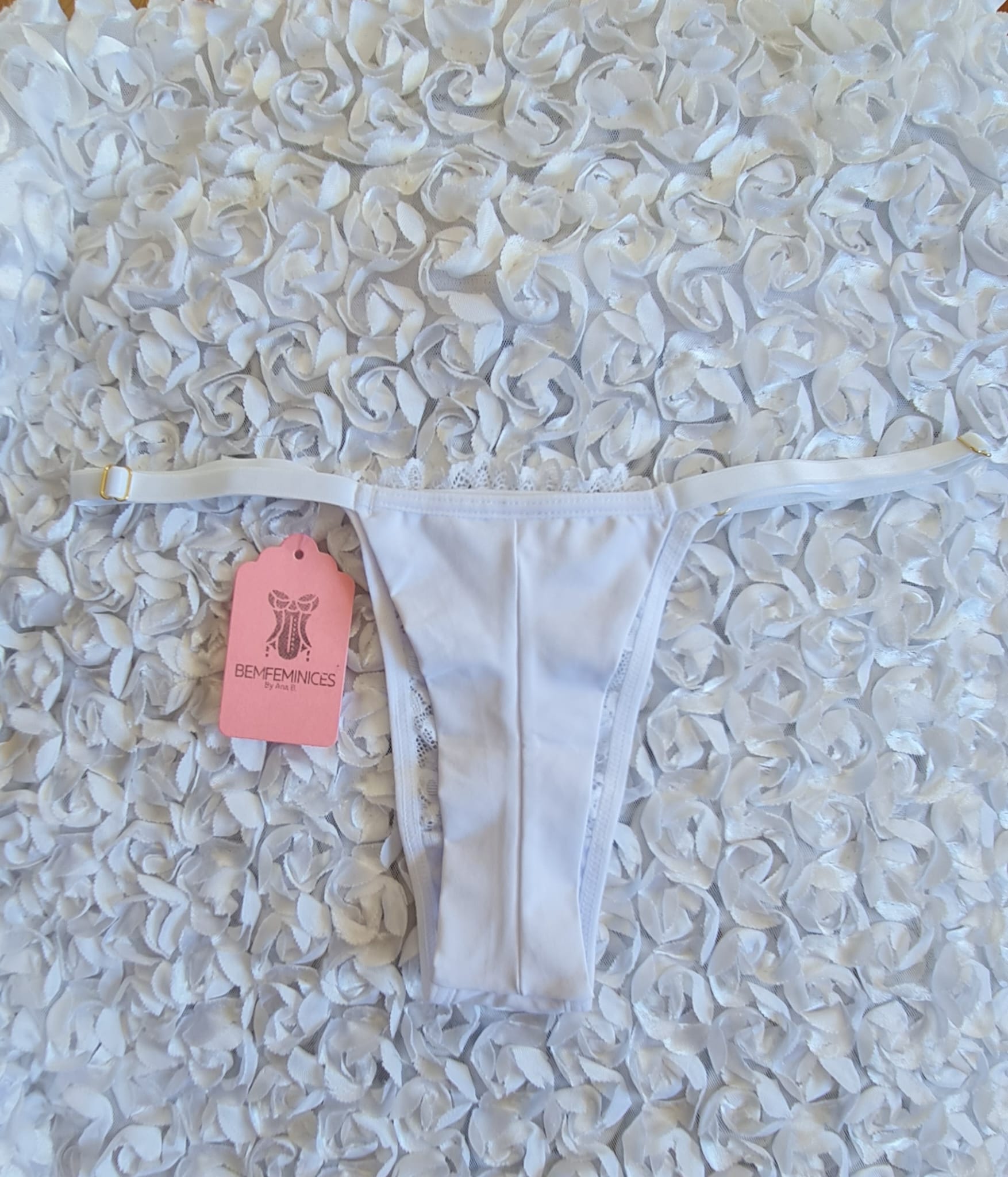 Tanga fio duplo com Renda e Regulador Lateral - Image 4