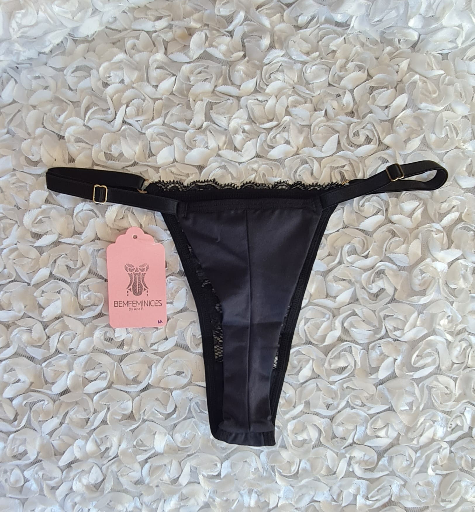 Tanga fio duplo com Renda e Regulador Lateral - Image 6