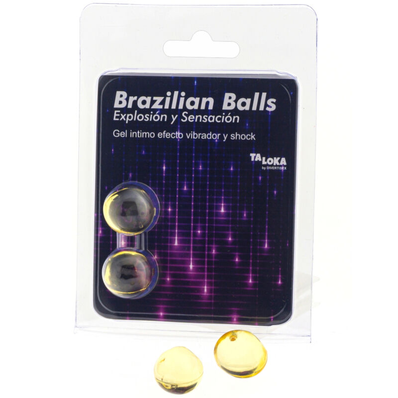 Bolas Brasileiras com Efeito Vibratório e Choque em Gel Excitante - Taloka