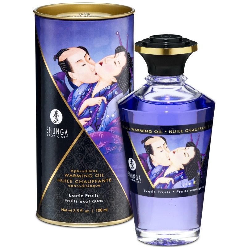 Shunga - Óleo de Massagem com Efeito Aquecedor e Sabor de Frutas Exóticas